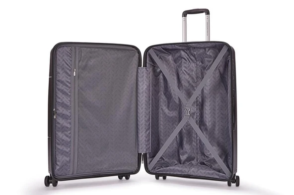 Benetton Trolley Valiz Siyah Büyük Boy 14BNT8001-01-SY - Resim 4