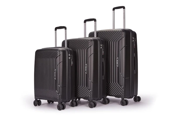 Benetton Trolley Valiz Siyah Büyük Boy 14BNT8001-01-SY - Resim 8