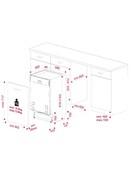 Teka DFI 44700 10 Kişilik Ankastre Bulaşık Makinesi - Resim 9