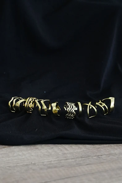 Ayarlanabilir 10lu Yüzük Seti Kaliteli - 2