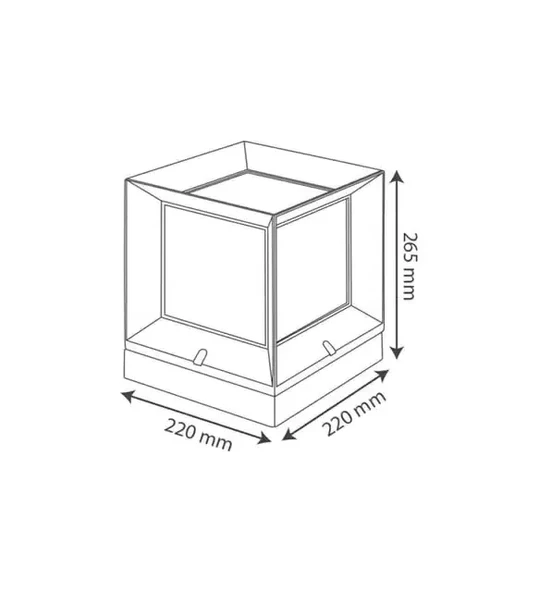 Küp Bahçe Aydınlatma Armatürü Set Üstü Dekoratif Aplik 10 Adet - 7