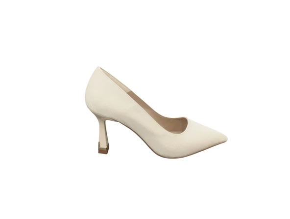 Ventes 8357707Z Baskılı 8 Cm Kadeh Topuk Günlük Şık Kadın Stiletto Ayakkabı - 5