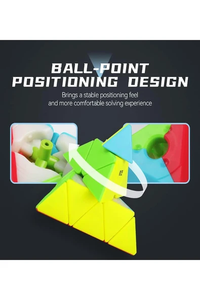 Profesyonel 3x3 Speed Piramit Üçgen Zeka Küpü - Resim 3