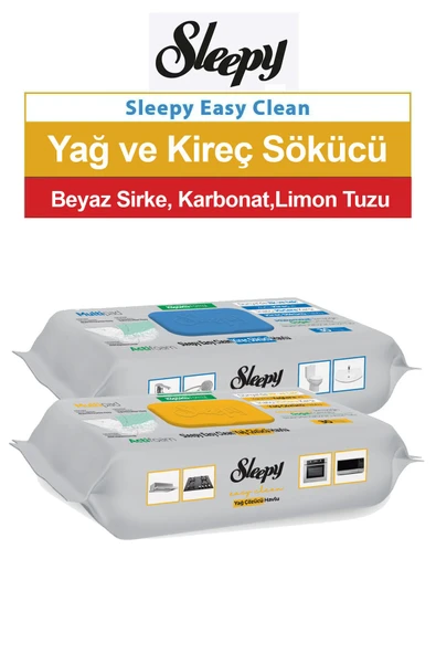 Sleepy Easy Clean Kireç Sökücü ve Yağ Çözücü Havlu 30'lu 2 Paket - ürün görseli 1