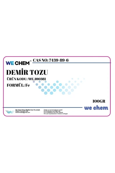 WE CHEM Demir Tozu Iron Powder Chem 100 gr - 2