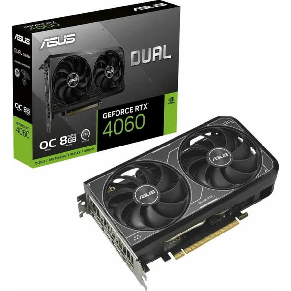 Dual Geforce Rtx 4060 Oc 8gb Gddr6 128BIT Hdmı/dp Ekran Kartı ürün görseli