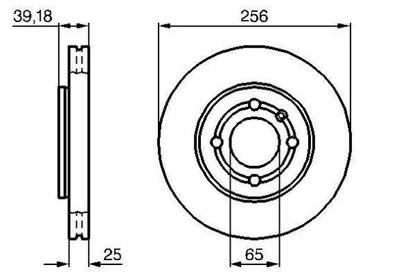 Vag On Fren Disk Aynası Polo 95>02 Ajv - Bosch 0986479054 ürün görseli