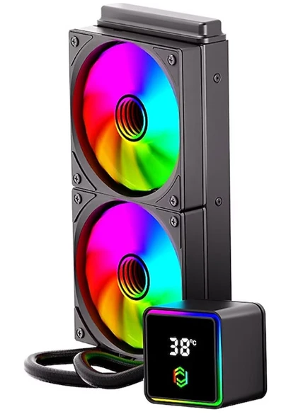 Frisby Fan Cpu Sıvı Soğutucu FLC-240B MM Argb Liquid Cooler Black - Resim 2
