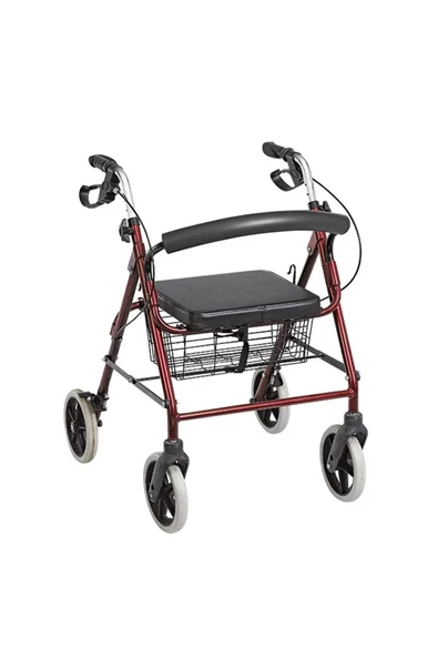 POYLİN Rollatör Hasta Yürüteçi 4 Tekerlekli Frenli