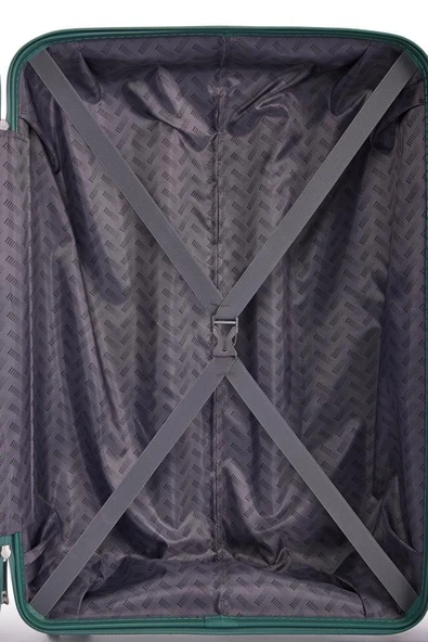 Benetton Trolley Valiz Yeşil Orta Boy 14BNT8001-02-YŞL - Resim 7