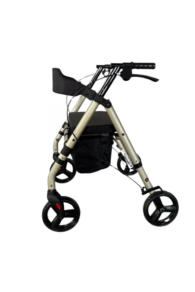 POYLİN Ekonomik Rollatör | Katlanabilir Yapı, Oturma Alanı, Frenli Tekerlekli P581 - 4