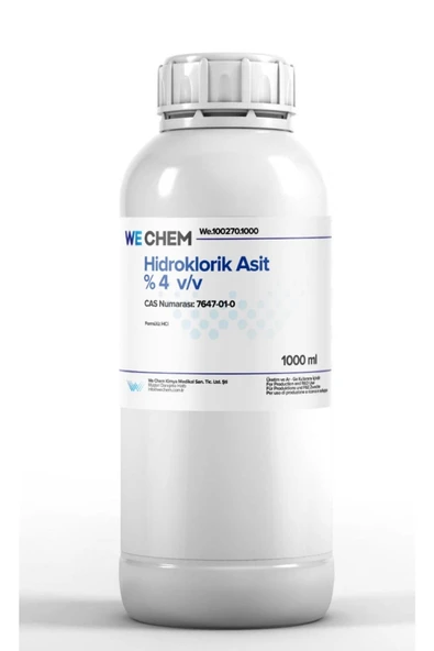 WE CHEM %4 Hidroklorik Asit Çözeltisi 1000 ml