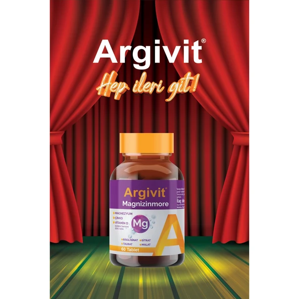 Argivit Magnizinmore Magnezyum Çinko ve Vitamin D İçeren Takviye Edici Gıda 60 Tablet - Resim 3