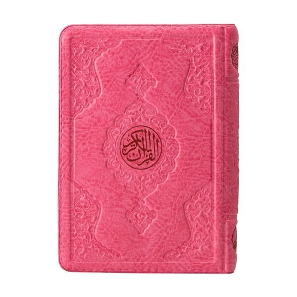 Çanta Boy Kur'an-ı Kerim (Pembe Renk, Kılıflı, Mühürlü) ürün görseli