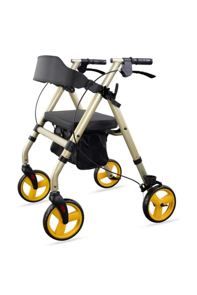 POYLİN Ekonomik Rollatör | Katlanabilir Yapı, Oturma Alanı, Frenli Tekerlekli P581 - 3