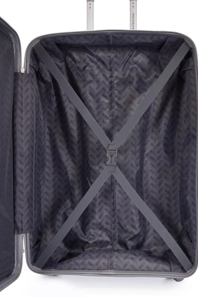 Benetton Trolley Valiz Açık Gri Orta Boy 14BNT8001-02-AGRI - Resim 7