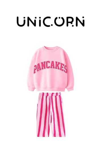 PANCAKE Baskılı Çocuk Takımı – Sweatshirt & Denim - Resim 5