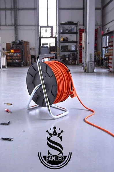 Makaralı 3x2,5 mm 4 Prizli Seyyar Kablo 20 Metre - 5