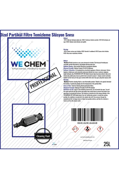 WE CHEM Dpf Partikül Temizleme Dizel Filtre Temizleme Slüsyon Sıvısı 25 Lt - 2