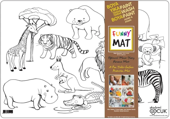 Funny Mat - Vahşi Hayvanlar 33,5x48cm ürün görseli 1
