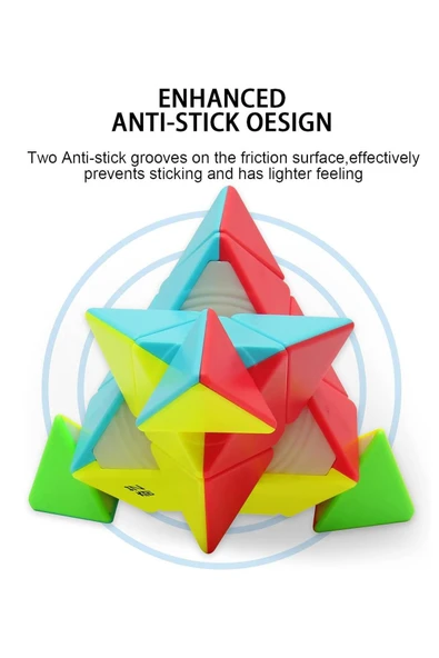 Profesyonel 3x3 Speed Piramit Üçgen Zeka Küpü - Resim 2