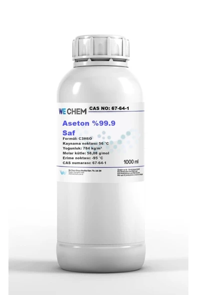 ZAG KİMYA Aseton %99.9 Chem Pure - 1 Lt