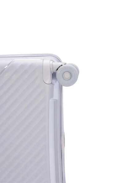 Benetton Trolley Valiz Açık Gri Orta Boy 14BNT8001-02-AGRI - Resim 9
