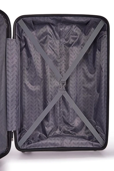 Benetton Trolley Valiz Siyah Büyük Boy 14BNT8001-01-SY - Resim 6