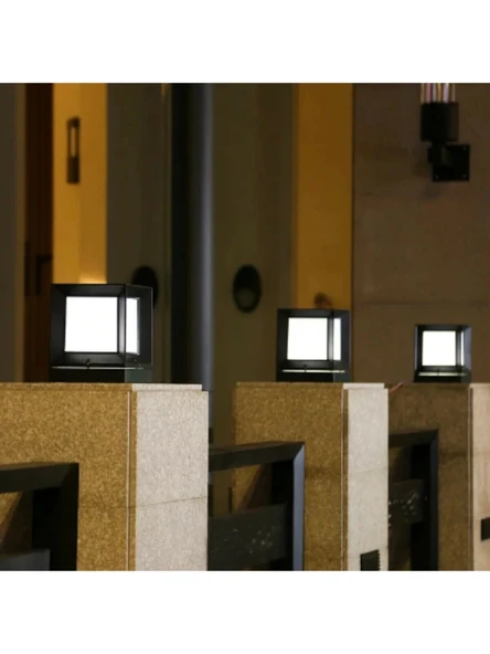 Küp Bahçe Aydınlatma Armatürü Set Üstü Dekoratif Aplik 10 Adet - 3