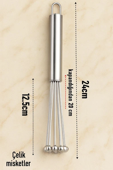 Lux Yeni Nesil Ayarlanabilir Paslanmaz Yumurta Pasta Çırpıcısı - 4