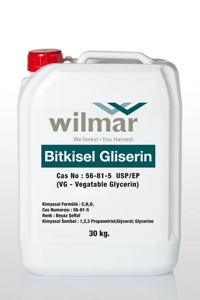 Cosmofis Wilmar Bitkisel Gliserin(vg) 30 Kg.