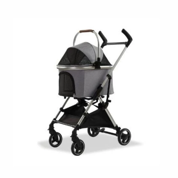 EuroDog Katlanabilir Köpek Arabası Koyu Gri 60x44x100 cm ürün görseli