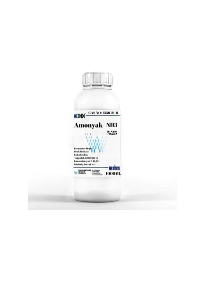 WE CHEM Amonyak Nh3 %25 1000 Ml Chem Pure