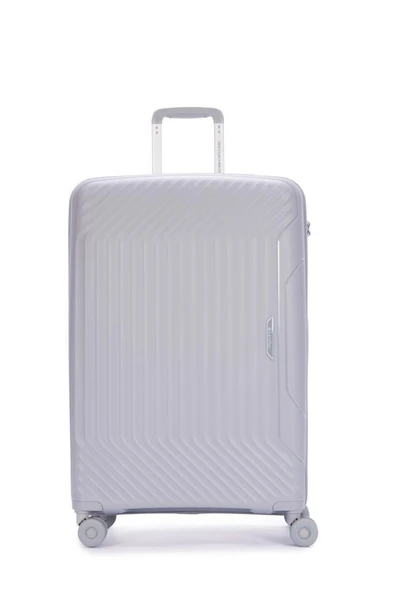 Benetton Trolley Valiz Açık Gri Büyük Boy 14BNT8001-01-AGRI - Resim 4