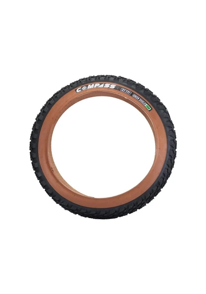 Compass 20x4.0 3mm Zırhlı Dişli FatBike Bisiklet Dış Lastik Amber - Resim 2