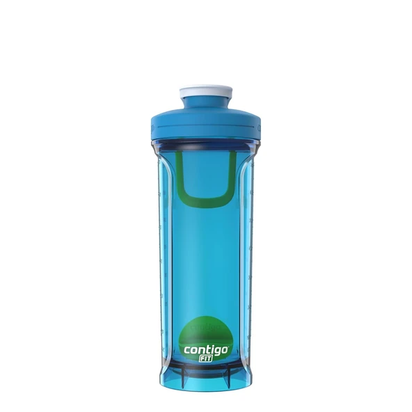 Contigo Shake & Go Shaker Şişesi, 28oz, Tekli Paket, Mavi Gelincik/Mercan - 4