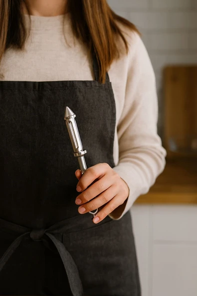 Lux Paslanmaz Ultra Keskin Çelik Sebze Meyve Soyacağı - Resim 4