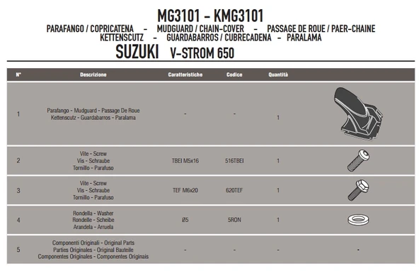 GIVIMG3101SUZUKIDL650V-STROM(11-16)ZİNCİRMUHAFAZAVEÇAMURLUK - 2