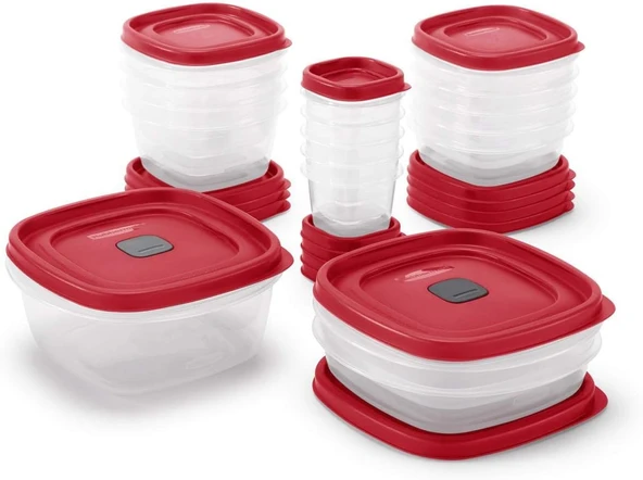 Rubbermaid Easy Find Kapak 34 Parça Gıda Saklama Kabı Seti