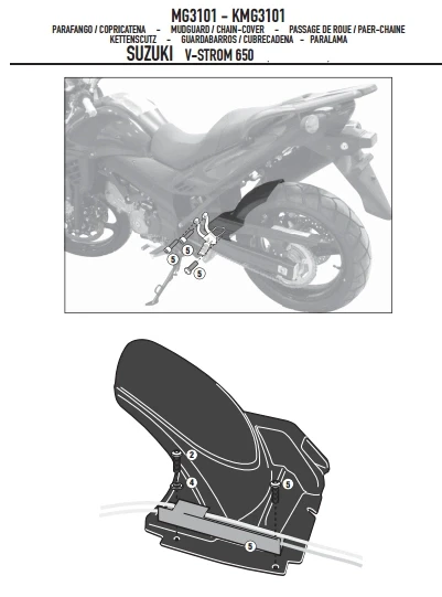 GIVIMG3101SUZUKIDL650V-STROM(11-16)ZİNCİRMUHAFAZAVEÇAMURLUK - 4