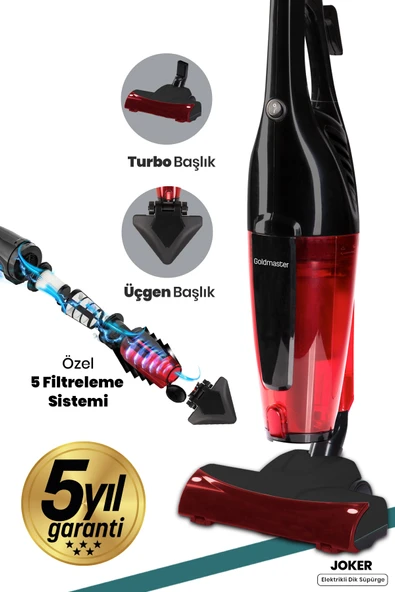 Goldmaster GM-7545 Joker Kırmızı Dikey Elektrikli Süpürge ürün görseli