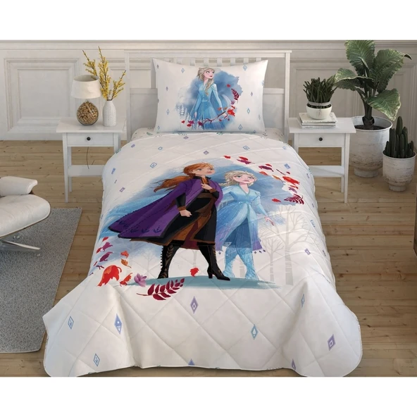 TAÇ DİSNEY FROZEN 2 FRİENDSHİP TEK KİŞİLİK YORGAN SETİ LİSANSLI ürün görseli
