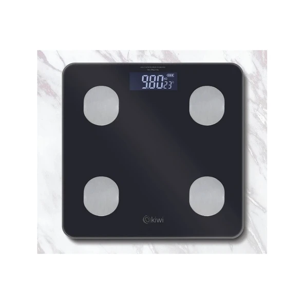Kiwi Dijital Baskül Yağ Su Kas Vücut Kitle Endeksi Kilo Ölçer Tartı ABS-1085 ürün görseli