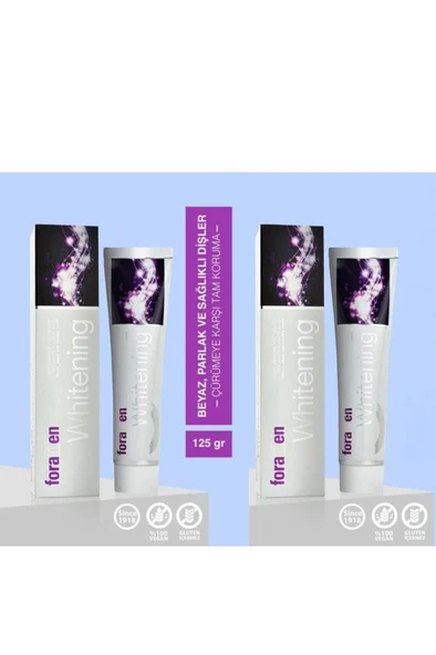 Foramen 2 Adet Whitening Beyazlatıcı Büyük Boy Diş Macunu 125 gr
