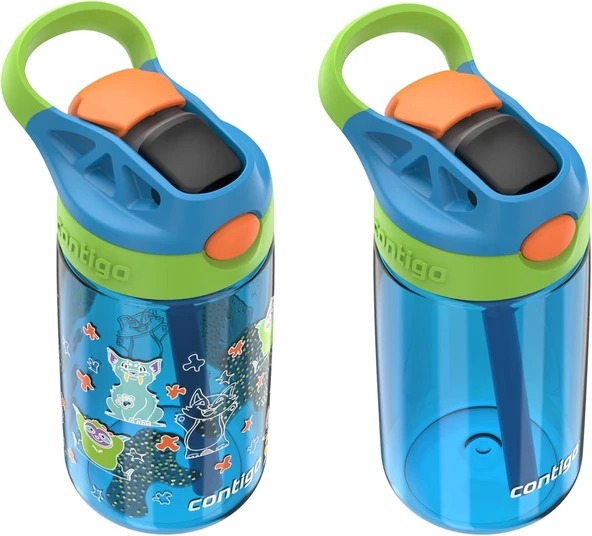 Contigo Autospout Su Şişesi, 14 oz (2'li Paket) Mavi Haşhaş - 4