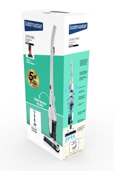 Goldmaster GM-7545 Joker Beyaz Dikey Elektrikli Süpürge - Resim 8