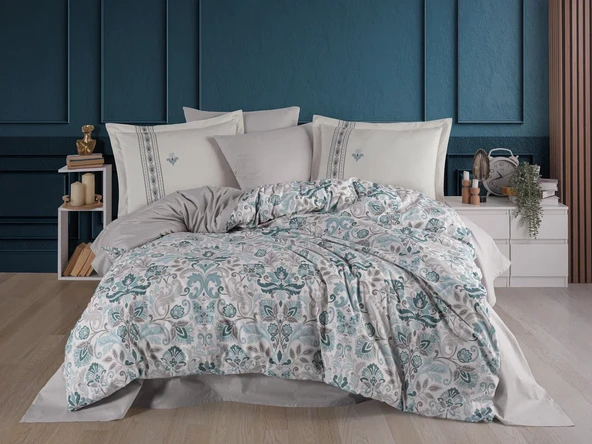 Hobby Çift Kişilik Poplin Nevresim Anabel Turkuaz ürün görseli