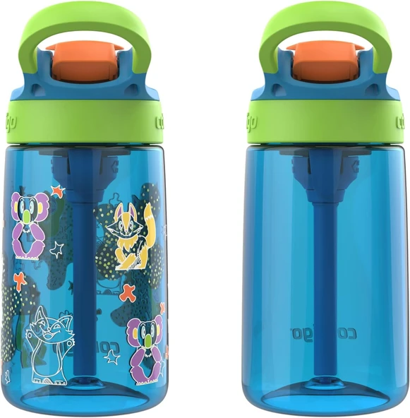 Contigo Autospout Su Şişesi, 14 oz (2'li Paket) Mavi Haşhaş - 3