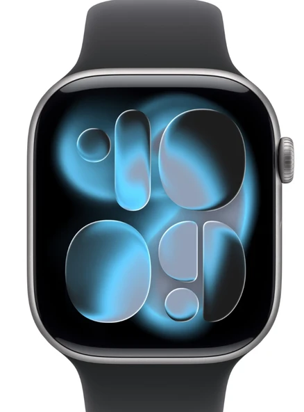 Apple Watch Series 11 GPS 46mm Uzay Grisi Alüminyum Kasa ve Siyah Spor Kordon Akıllı Saat - 2