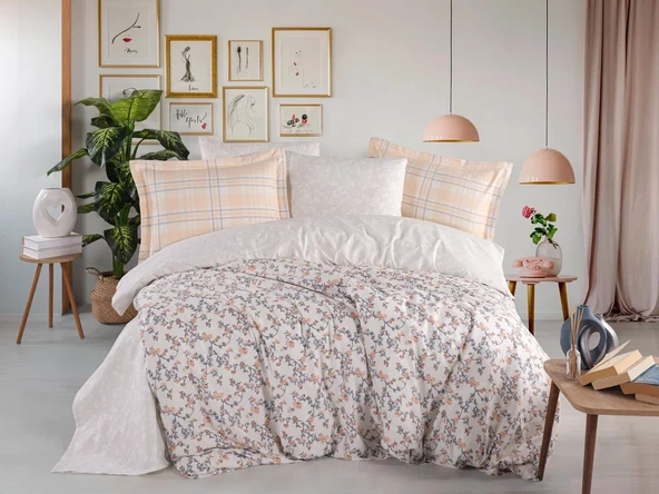 Hobby Çift Kişilik Poplin Nevresim Lola Somon ürün görseli